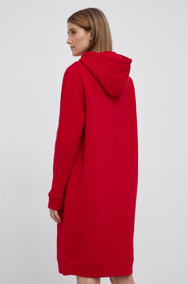 Šaty Tommy Hilfiger červená barva, mini, jednoduché
