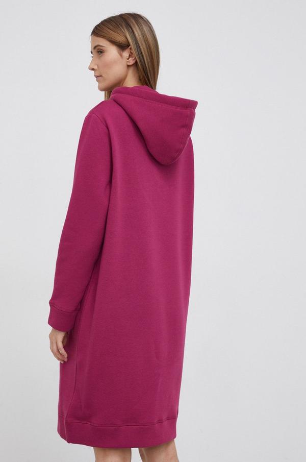 Šaty Tommy Hilfiger fialová barva, mini, jednoduché