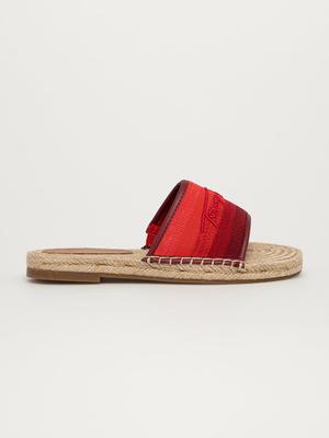 Pantofle Tommy Hilfiger červená barva