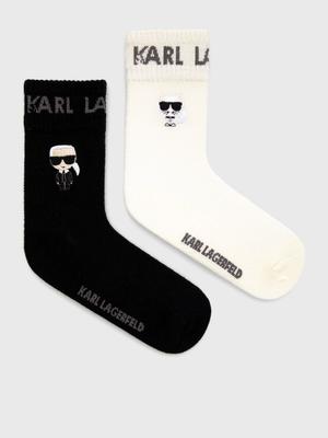 Kašmírové ponožky Karl Lagerfeld černá barva