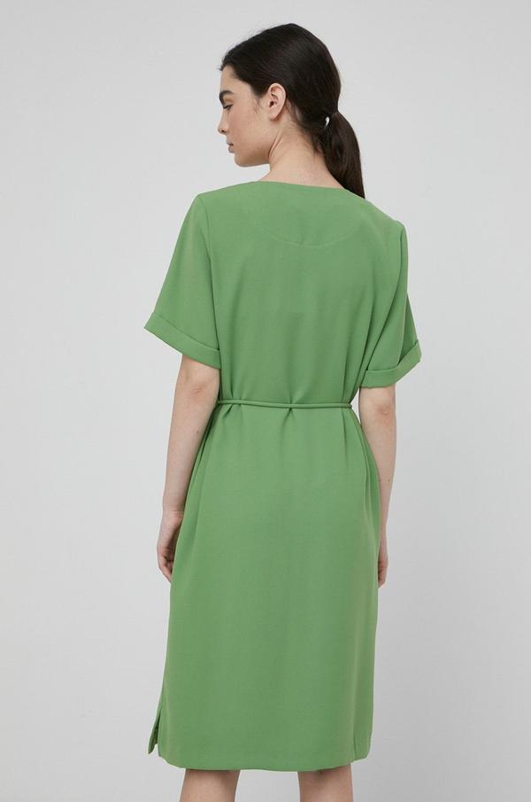 Šaty Mos Mosh zelená barva, mini, jednoduchý