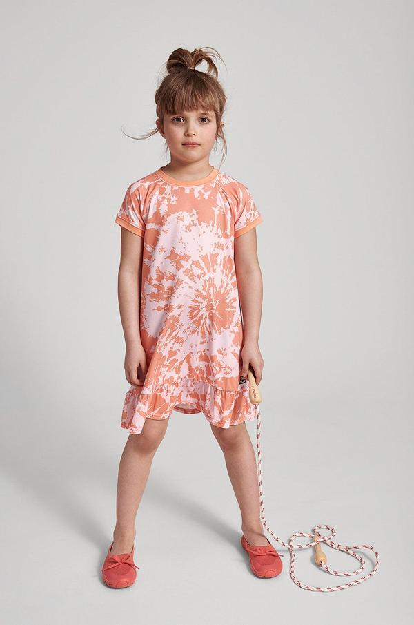 Dívčí šaty Reima Tuulonen oranžová barva, mini, oversize