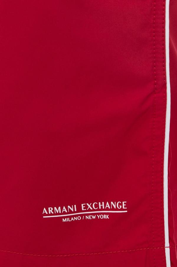 Plavkové šortky Armani Exchange červená barva