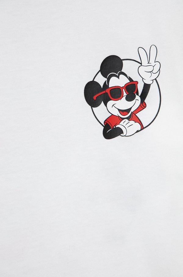 Dětské bavlněné tričko adidas Originals Disney HF7576 bílá barva, s potiskem