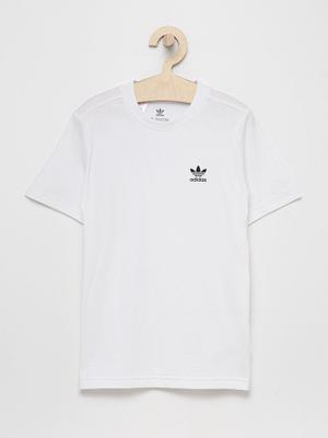 Dětské bavlněné tričko adidas Originals H32410 bílá barva, s potiskem
