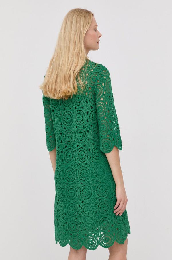Šaty MAX&Co. zelená barva, mini, jednoduchý