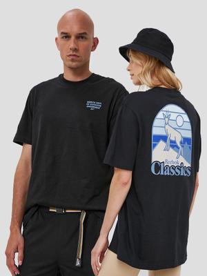 Bavlněné tričko Reebok Classic GS4193 černá barva, s potiskem