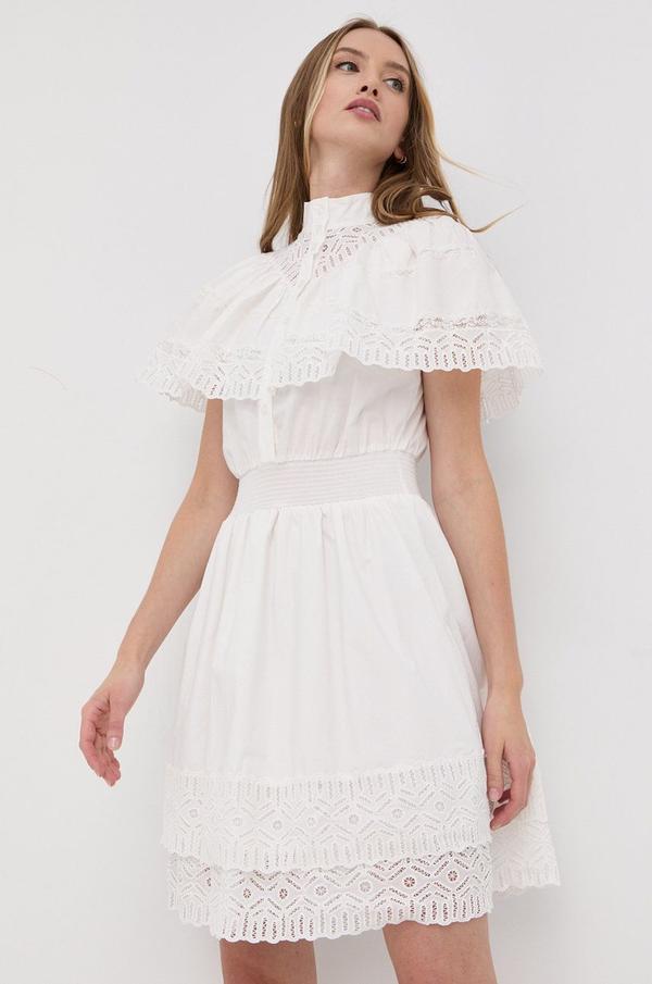 Šaty Silvian Heach bílá barva, mini, áčková