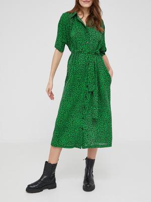 Šaty Answear Lab zelená barva, midi, oversize