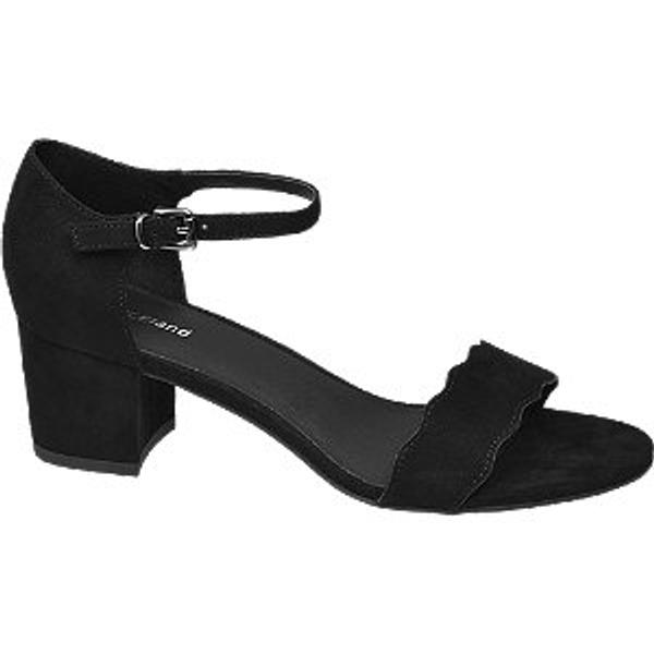 Černé sandály na podpatku Graceland