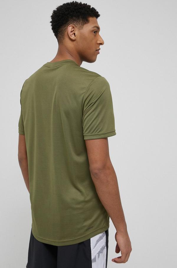 Tréninkové tričko adidas zelená barva, hladký