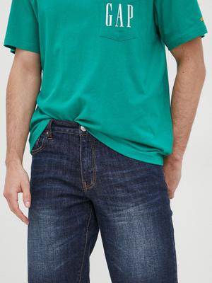 Džínové šortky Armani Exchange pánské, tmavomodrá barva